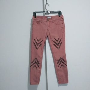Free People dusty rose skinny pants
